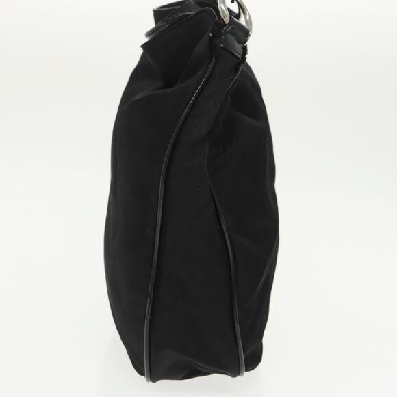 GUCCI Bamboo Hand Bag Nylon Black Silver 001 2058 1577 5 - Picture 4 of 13